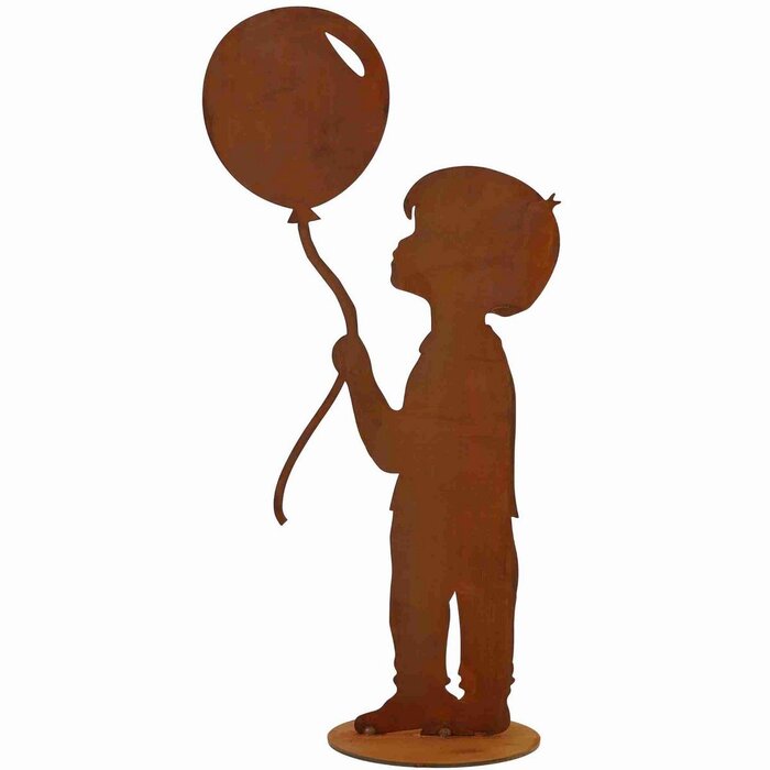 jongen met ballon | Patina tuindecoratie figuur