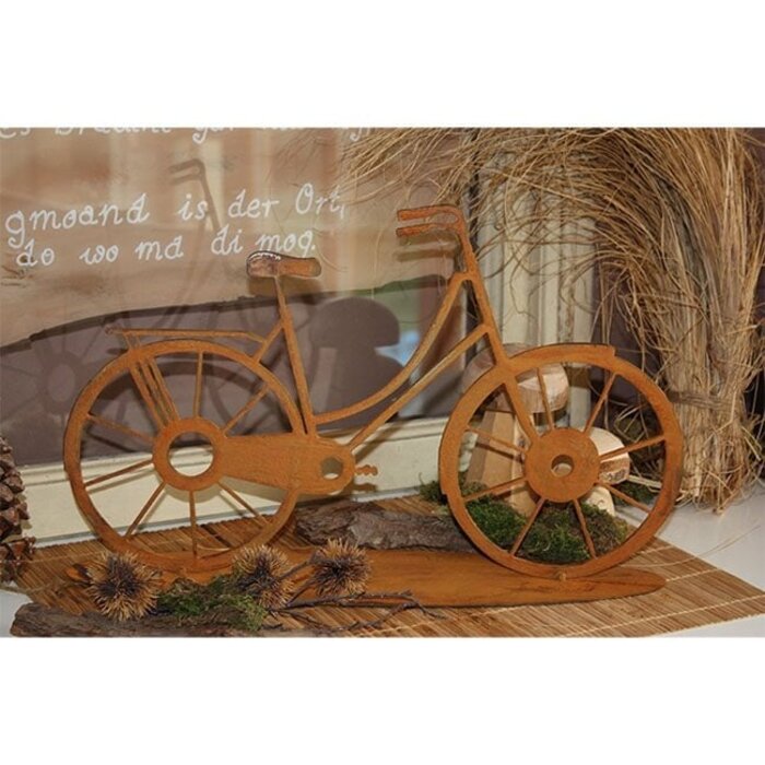 Metalen decoratiefiets in patina design | Fietsdecoratiefiguur