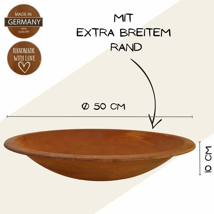 Patina sierschaal rond voor beplanting | Bloemenschaal in verschillende variaties