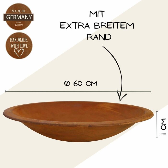 Patina sierschaal rond voor beplanting | Bloemenschaal in verschillende variaties
