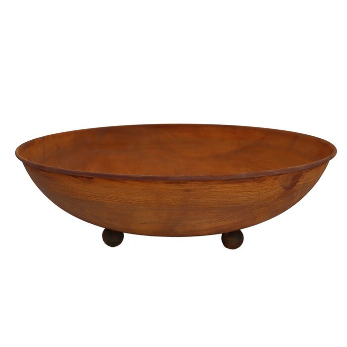 Roestmetalen schaal Ø 53 cm | Tuindecoratie vintage plantenbak | Bloem schaal