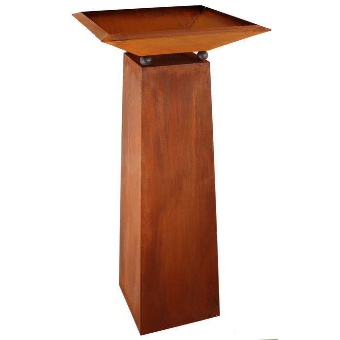 Plantenzuil 85 cm met diverse schalen | Tuindecoratie kolom vintage decoratie