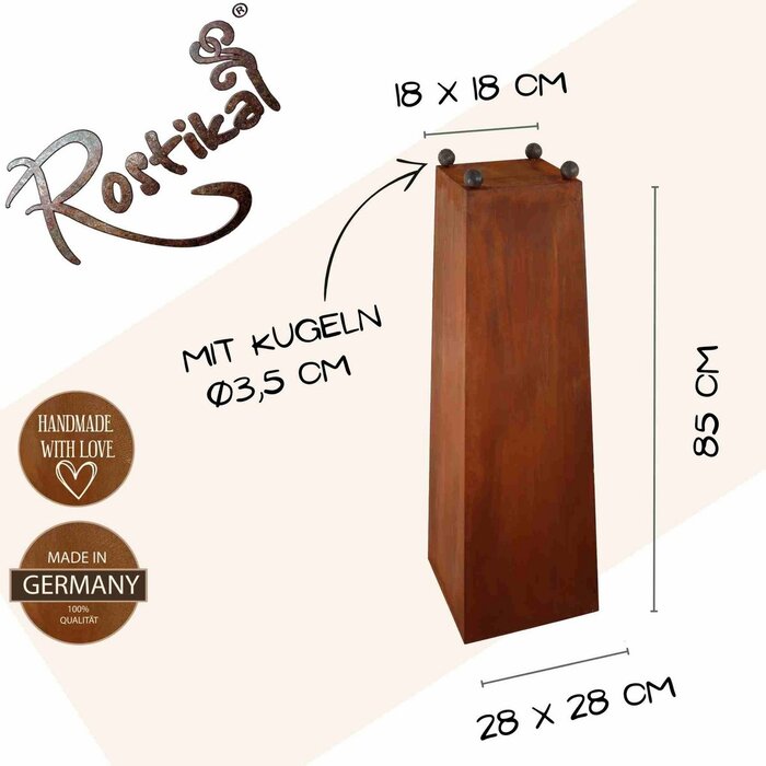 Plantenzuil 85 cm met diverse schalen | Tuindecoratie kolom vintage decoratie