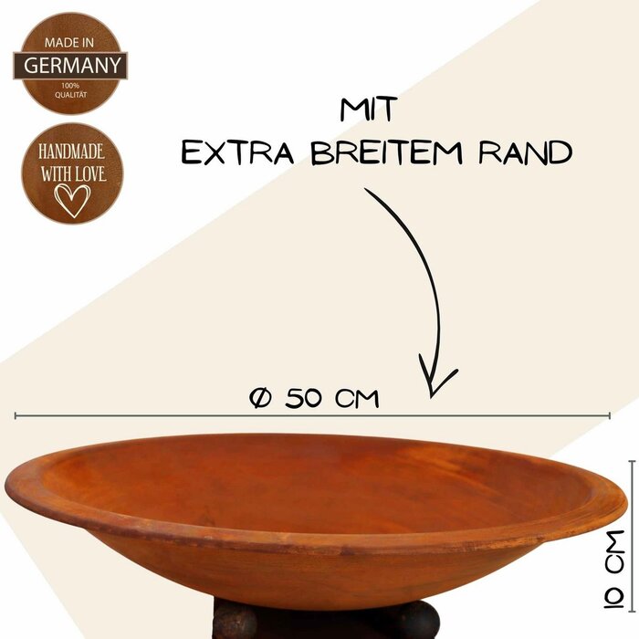 Plantenzuil 85 cm met diverse schalen | Tuindecoratie kolom vintage decoratie