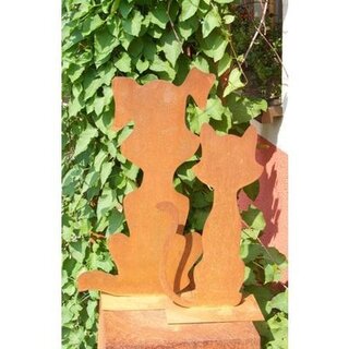 Metalen decoratie hond en kat | Huis- en tuindecoratiefiguren voor uw huis