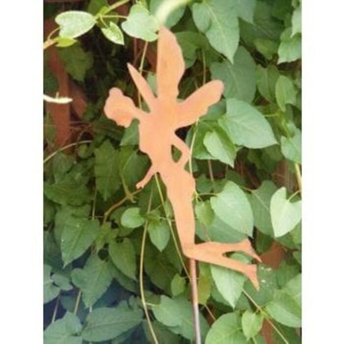 Patina Elf "vliegend" | op balk | Tuinstekers in boho-stijl