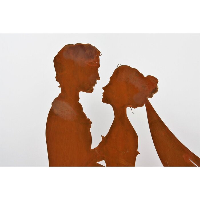 Decoratie bruidspaar Rosi en echtgenote | Roestig metalen decoratie-idee |