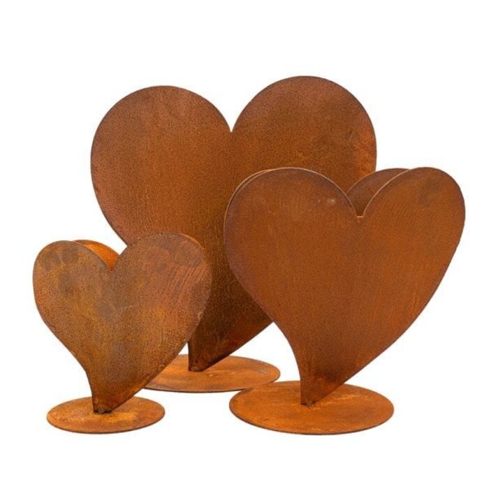 Metalen decoratief hart om te planten | Roest vintage cadeau