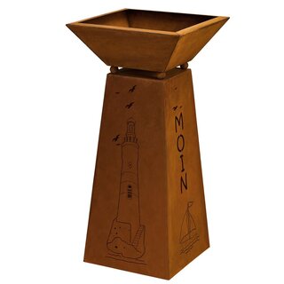 Sierzuil Moin met vuurtoren en diepe plantenschaal 35 x 35 cm