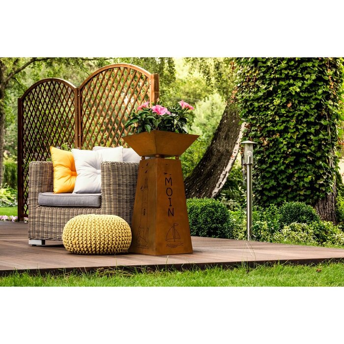 Sierzuil Moin met vuurtoren en diepe plantenschaal 35 x 35 cm