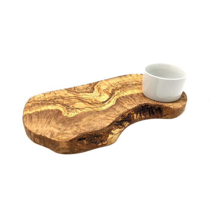 Burgerbord RUSTIEK inclusief porseleinen schaal, ca. 30 - 34 cm