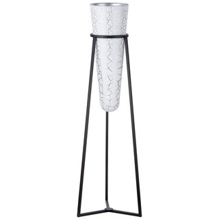 Glazen vaas met metalen standaard "Future"