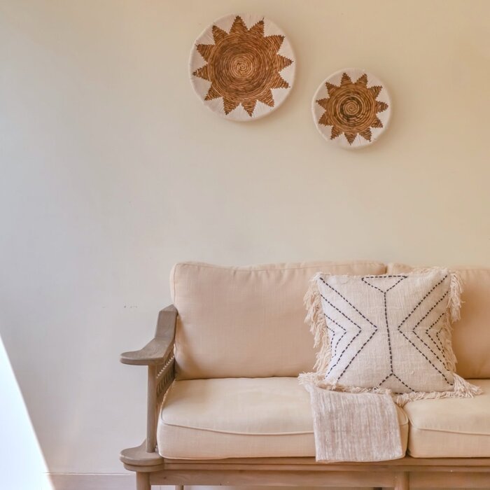 Wanddecoratie | Wandophangset | Fruitschaal | Decoratieve schaal ADARI van bananenvezel (2 maten)