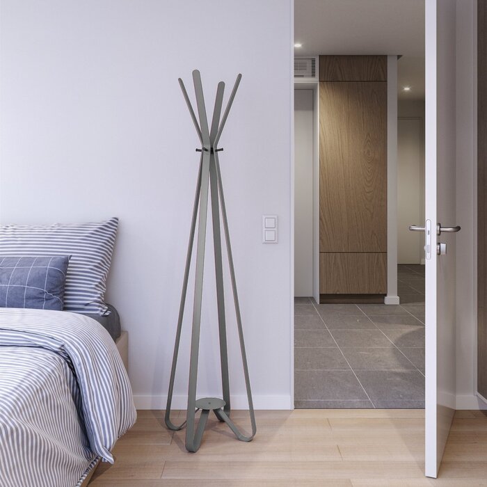 Gorillz Modi - Staande kapstok - Industrieel design - 8 haken - Grijs