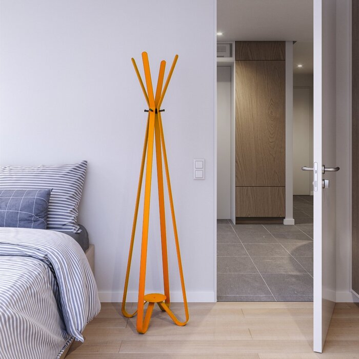 Gorillz Modi - Staande kapstok - Industrieel design - 8 haken - Oranje