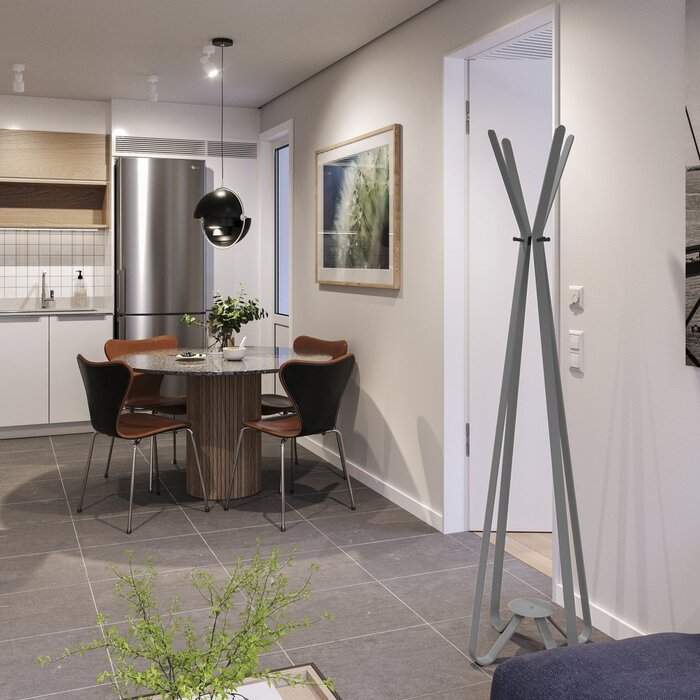 Gorillz Modi - Staande kapstok - Industrieel design - 8 haken - Grijs