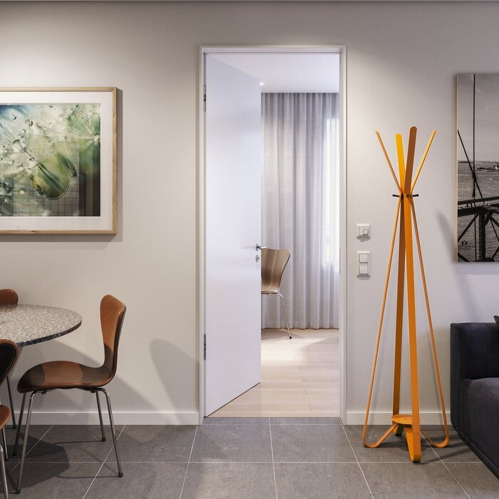 Gorillz Modi - Staande kapstok - Industrieel design - 8 haken - Oranje