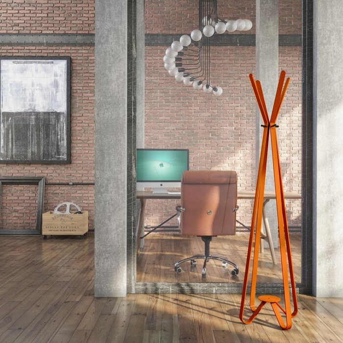 Gorillz Modi - Staande kapstok - Industrieel design - 8 haken - Oranje