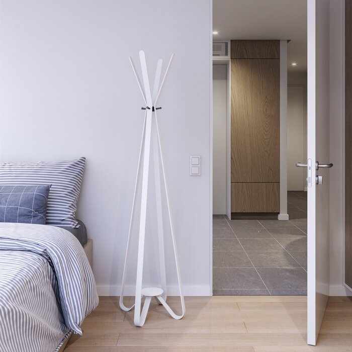 Gorillz Modi - Staande kapstok - Industrieel design - 8 haken - Wit