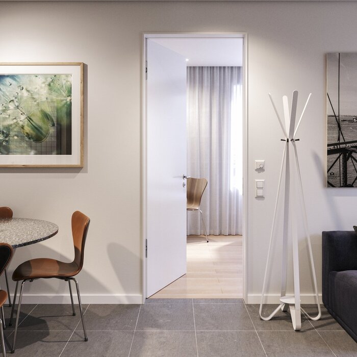 Gorillz Modi - Staande kapstok - Industrieel design - 8 haken - Wit