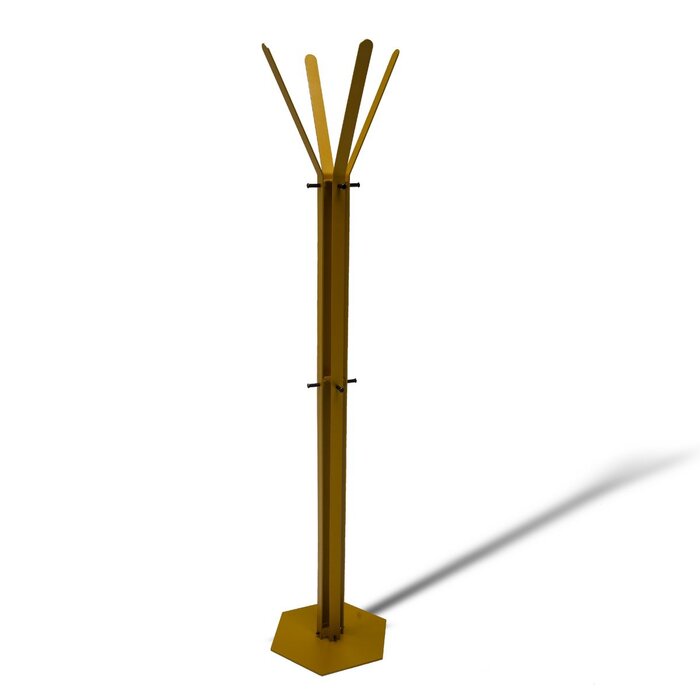 Gorillz Stack Industriële Kapstok Staand 12 Kapstokhaken - Geel