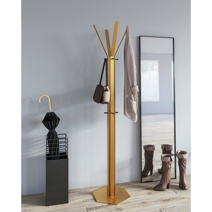 Gorillz Stack Industriële Kapstok Staand 12 Kapstokhaken - Geel