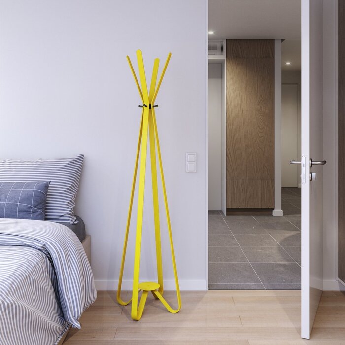 Gorillz Modi - Staande kapstok - Industrieel design - 8 haken - Geel