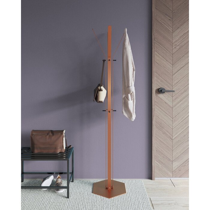 Gorillz Stack - Kapstok Staand - Industrieel Design - 12 Haken- Koperbruin
