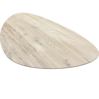 Wood & Work Eiken tafelblad kiezelvorm met facetrand