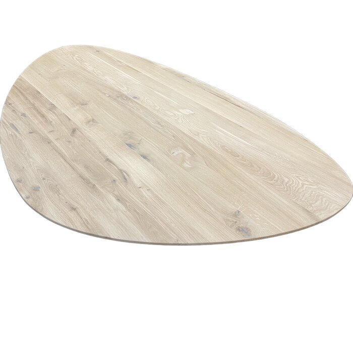 Wood & Work Eiken tafelblad kiezelvorm met facet