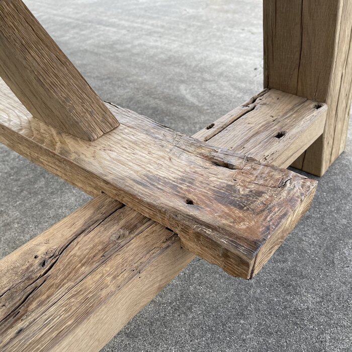 Wood & Work Ambachtelijke handgemaakte kloostertafel