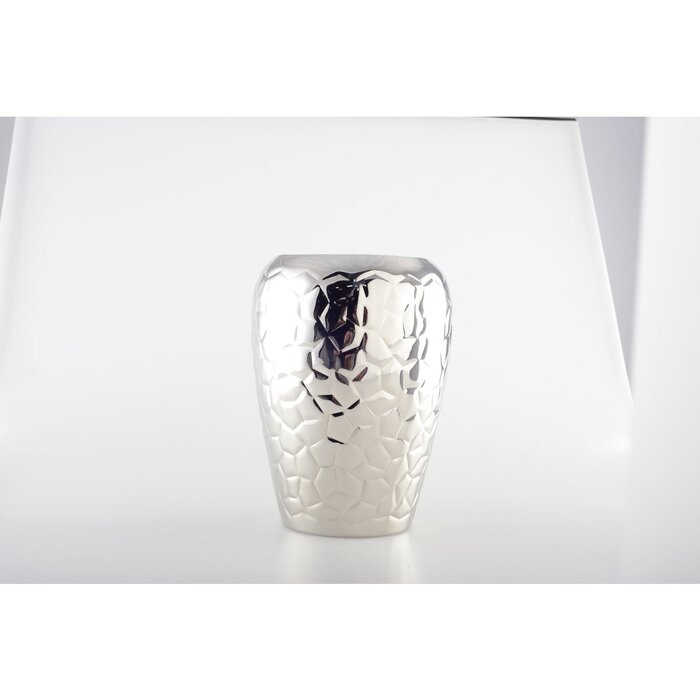 Wijnkoeler dubbelwandig zilver H13CM