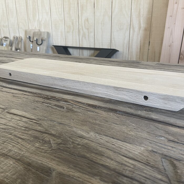 Wood & Work Eiken wandplank - Zwevend - Facet