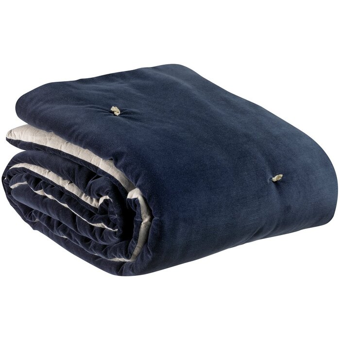 Elise Cobalt geknoopt steekplaid 140 x 200