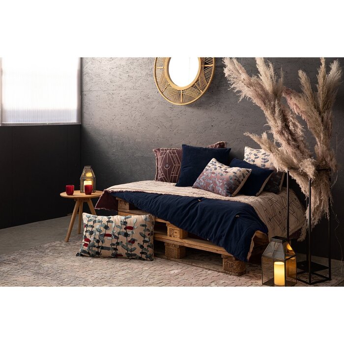 Elise Cobalt geknoopt steekplaid 140 x 200