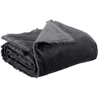 Plaid uni Fara Caviar 135 x 200