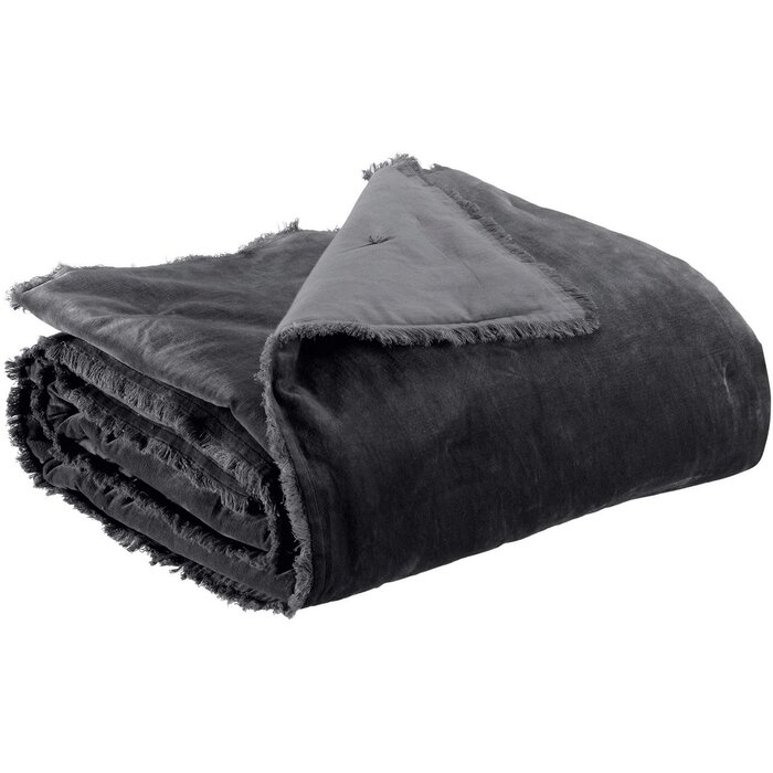 Plaid uni Fara Caviar 135 x 200