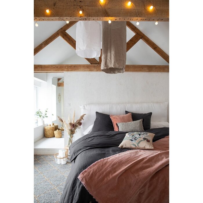 Effen plaid Fara Pink 135 x 200