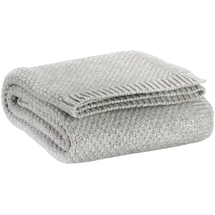Gerecyclede gebreide deken Danilo Perle 130 x 160