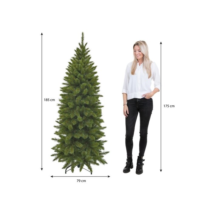 Bristlecone Smalle Kunstkersboom - H185 x Ø79 cm - Groen