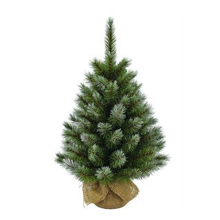 Pittsburgh Kunstkerstboom in Jute - H90 x Ø56 cm - Groen Frosted