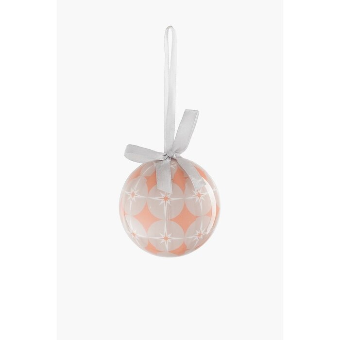 Kerstballen Cadeauset - 14 Stuks - Ø8 cm - Onbreekbaar - Perzik, Grijs