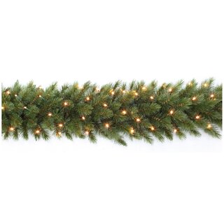 Forest Frosted Guirlande met LED Verlichting - L270 cm - Groen