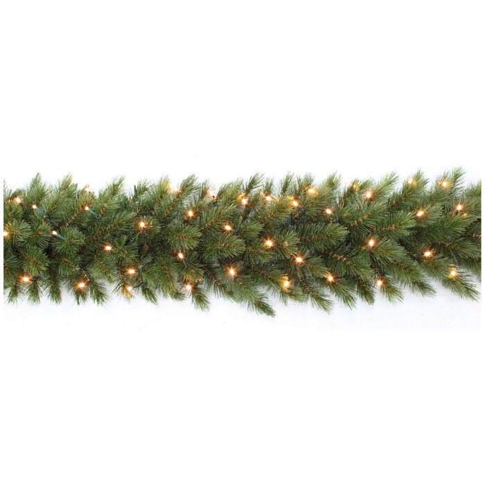 Forest Frosted Guirlande met LED Verlichting - L270 cm - Groen