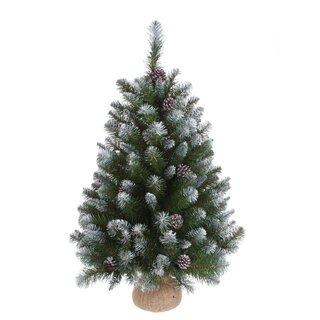 Empress Kunstkerstboom in Jute - H90 x Ø71 cm - Frosted Green
