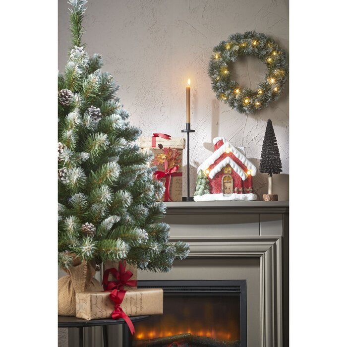 Empress Kunstkerstboom in Jute - H90 x Ø71 cm - Frosted Green