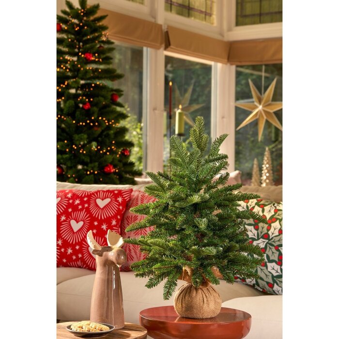 Abies Nordmann Deluxe Kunstkerstboom - H60 x Ø53 cm - Groen