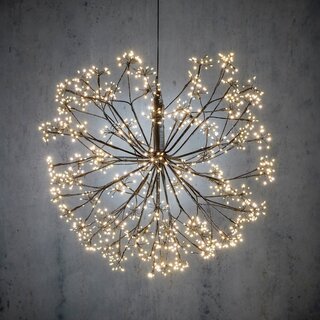 Kerstverlichting Bal met Warm Witte LED Lampjes - Ø60 cm - Zwart