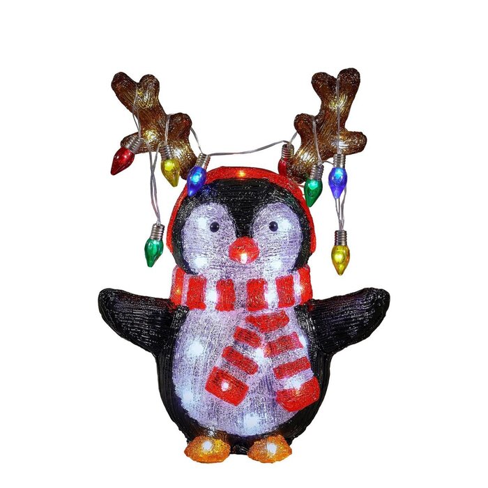 Kerstverlichting Buiten Penguin - L32 x B21 x H42 cm - Meerkleurig
