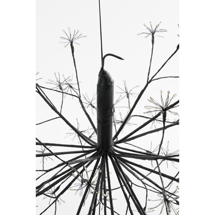 Kerstverlichting Bal met Warm Witte LED Lampjes - Ø70 cm - Zwart